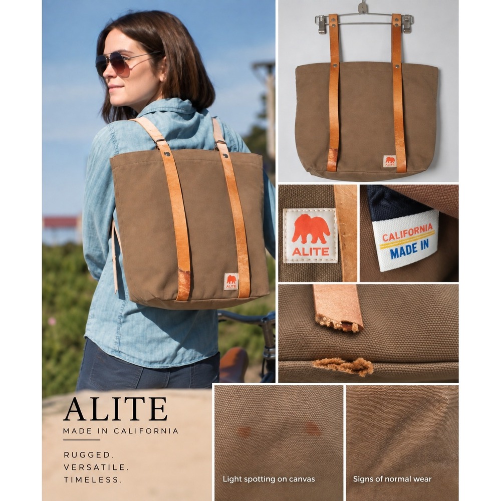 ALITE Bike to the Beach Bag Canvas Leather Backpack